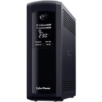 CyberPower Value Pro VP1200ELCD Line-interactive UPS - 1.20 kVA/720 W - Tower - AVR - 8 Hour Recharge - 4 Minute Stand-by - 230 V AC Input - 230 V AC