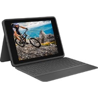 Logitech Rugged Folio Keyboard/Cover Case (Folio) for 25.9 cm (10.2") Apple, Logitech iPad (7th Generation) Tablet - Drop Resistant, Spill Resistant,