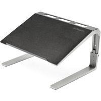StarTech.com Adjustable Laptop Stand - Heavy Duty Steel & Aluminum - 3 Height Settings - Tilted - Ergonomic Laptop Riser for Des