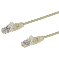 StarTech.com 1 m CAT6 Cable - Slim CAT6 Patch Cord - Grey - Snagless RJ45 Connectors - Gigabit Ethernet Cable - 28 AWG (N6PAT100