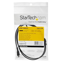StarTech.com 1m USB C Charging Cable - Durable Fast Charge & Sync USB 2.0 Type C to C Charger Cord - TPE Jacket Aramid Fiber M/M
