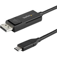 StarTech.com 6ft (2m) USB C to DisplayPort 1.2 Cable 4K 60Hz - Reversible DP to USB-C / USB-C to DP Video Adapter Monitor Cable HBR2/HDR - First End: