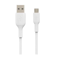 Belkin 1 m Micro-USB/USB Data Transfer Cable - First End: USB Type A - Second End: Micro USB - White