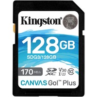 Kingston Canvas Go! Plus SDG3 128 GB Class 10/UHS-I (U3) SDXC - 170 MB/s Read - 90 MB/s Write
