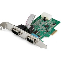 StarTech.com Serial Adapter with 16950 UART - Low-profile Plug-in Card - 1 Pack - PCI Express 1.1 x1 - PC, Linux - 2 x Number of Serial Ports