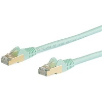 StarTech.com 10m CAT6a Ethernet Cable - Aqua - RJ45 Snagless Connectors - CAT6a STP Cord - Copper Wire - Network Cable (6ASPAT10