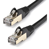 StarTech.com 10m CAT6a Ethernet Cable - 10 Gigabit Category 6a Shielded Snagless 100W PoE Patch Cord - 10GbE Black UL Certified Wiring/TIA - CAT6a 10