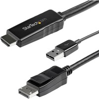 StarTech.com 3 m (9.8 ft.) HDMI to DisplayPort Cable - 4K 30Hz - USB-powered - Active HDMI to DisplayPort Cable (HD2DPMM10) - This 4K HDMI to cable a