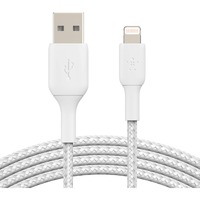 Belkin 2 m Lightning/USB Data Transfer Cable - First End: Lightning - Male - Second End: USB Type A - Male - MFI - White