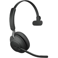 Jabra Evolve2 65 Wireless Over-the-head Mono Headset - Black - Monaural - Supra-aural - Bluetooth - USB Type A