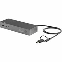 StarTech.com USB-C & USB-A Dock - Hybrid Universal Laptop Docking Station w/ 100W Power Delivery - Dual Monitor 4K 60Hz HDMI & D