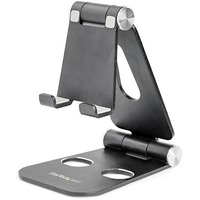 StarTech.com Phone and Tablet Stand - Foldable Universal Mobile Device Holder - Smartphones/Tablets - Adjustable Cell Phone Stand for Desk - - Black