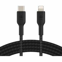 Belkin 2 m Lightning/USB-C Data Transfer Cable - First End: Lightning - Second End: USB Type C - MFI - Black