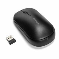 Kensington SureTrack Mouse - Bluetooth/Radio Frequency - USB 2.0 - Optical - 3 Button(s) - Black - 1 Pack - TAA Compliant - Wireless - 2.40 GHz - dpi