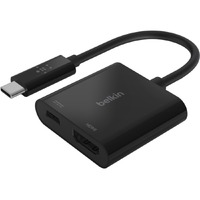 Belkin A/V Adapter - 1 x Type C USB Male - 1 x HDMI Digital Audio/Video Female, 1 x USB Type C Power Female - 3840 x 2160 Supported