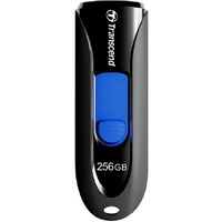 Transcend JetFlash 790 256 GB USB 3.1 Type A Flash Drive - Black - 90 MB/s Read Speed - 45 MB/s Write Speed - 1 Piece