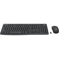 Logitech MK295 Keyboard & Mouse - USB Wireless Wi-Fi - Keyboard/Keypad Color: Graphite - USB Wireless RF Mouse - Pointing Device Color: Graphite - -