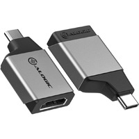 Alogic Ultra A/V Adapter - 1 Pack - 1 x HDMI Digital Audio/Video Female - 1 x Type C USB Male - 3840 x 2160 Supported - Space Gray