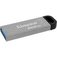 Kingston DataTraveler Kyson DTKN 256 GB USB 3.2 (Gen 1) Type A Flash Drive - Silver - 200 MB/s Read Speed - 60 MB/s Write Speed - 1 Piece
