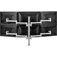 Atdec AWMS-6-13717 Mounting Arm for Monitor, Flat Panel Display, Curved Screen Display - Silver - Height Adjustable - 6 Display(s) Supported - 61 cm