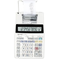 Sharp EL1750V Printing Calculator - Dual Color Print - Black/Red - 2 lps - Portable Printing/Display, Dual Power, Large Display, Clock With Calendar,