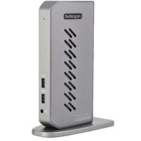 StarTech.com USB 3.1 (Gen 1) Type B Docking Station for Notebook - 40 W - Black, Silver - USB Type-C - Network (RJ-45) - HDMI - DisplayPort - Audio -