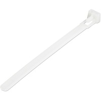 StarTech.com 100 Pack 5" Reusable Cable Ties - White Small Releasable Nylon/Plastic Zip Ties Resealable Adjustable Network Cable Wraps UL - Cable Tie