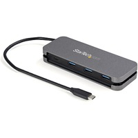 StarTech.com USB Hub - USB 3.2 (Gen 1) Type C - Portable - Black, Space Gray - UASP Support - 4 Total USB Port(s) - PC, Linux, Mac
