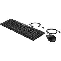 HP 225 Keyboard & Mouse - USB Cable Keyboard - USB Cable Mouse - Scroll Wheel - Compatible with Windows