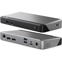 Alogic DX2 USB Type C Docking Station for Notebook - 65 W - Black, Space Gray - HD - USB Type-A - USB Type-C - 1 x RJ-45 Ports - Network (RJ-45) - 2