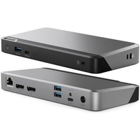 Alogic USB Type C Docking Station for Notebook/Monitor - 65 W - Black, Space Gray - 2 Displays Supported - 4K, 5K - 3840 x 2160 - 4 x USB Ports - 3 x