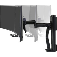 Ergotron TRACE Desk Mount for Monitor, LCD Display - Matte Black - 2 Display(s) Supported - 68.6 cm (27") Screen Support - 9.80 kg Load Capacity - 75