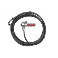 Targus DEFCON PA410S-25 Cable Lock For Notebook - TAA Compliant - 1.98 m (4.06 mm Dia) Cable - 4-digit - Patented T-bar/Combination Lock - Black - -