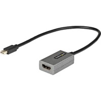 StarTech.com Mini DisplayPort to HDMI Adapter, mDP to HDMI Adapter Dongle, 1080p, Mini DP 1.2 to HDMI Video Converter, 12" Long Cable - First End: 1