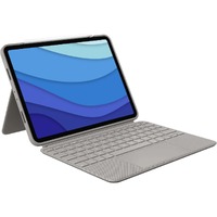 Logitech Combo Touch Keyboard/Cover Case for 32.8 cm (12.9") Apple iPad Pro (5th Generation) Tablet - Sand - 285.6 mm Height x 225.7 mm Width x 17.4