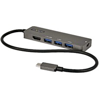 StarTech.com USB C Multiport Adapter, USB-C to HDMI 4K 60Hz (HDR10), 100W PD Pass-Through, 4xUSB 3.0, USB Type-C Mini Dock, 12" Long Cable - USB-C 4K