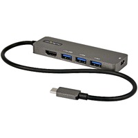 StarTech.com USB C Multiport Adapter, USB-C to HDMI 4K 60Hz (HDR10), 100W PD Pass-Through, 4xUSB 3.0, USB Type-C Mini Dock, 12"