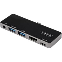 USB C Multiport Adapter, USB-C to 4K 60Hz HDMI, 100W PD Pass-Through, 3xUSB, Audio, USB-C Mini Dock, Portable USB Type-C Dock -