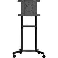 StarTech.com Mobile TV Cart, Portable Rolling TV Stand, 37-70 inch VESA Display Mount (154lb/70kg), Shelf & Storage, Rotate/Tilt
