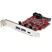 StarTech.com USB Adapter - PCI Express x4 - Plug-in Card - Red - UASP Support - 5 Total USB Port(s) - PC, Linux, Mac
