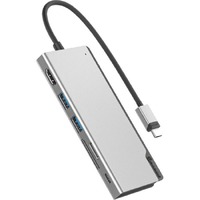 Alogic Ultra Dock UNI Gen 2 USB Type C Docking Station for Notebook/Tablet/Smartphone - Memory Card Reader - SD - 100 W - Space Gray - 4K - 3840 x -