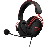 HyperX Cloud Alpha Wired Over-the-head Stereo Gaming Headset - Black, Red - Binaural - Circumaural - 65 Ohm - 13 Hz to 27 kHz - 130 cm Cable - Noise