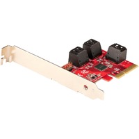 StarTech.com SATA PCIe Card, 6 Port PCIe SATA Expansion Card, 6Gbps SATA Adapter, Stacked SATA Connectors, PCI Express to SATA C