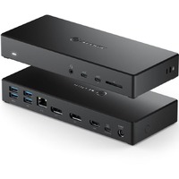 Alogic USB Type C Docking Station for Notebook/Monitor - Memory Card Reader - SD - 100 W - Black - TAA Compliant - 3 Displays Supported - 4K - 3840 x