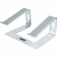 StarTech.com Laptop Stand for Desk, Supports 5kg / 11lb, Aluminum, Silver, Ergonomic Laptop Riser, Portable Laptop Holder for De