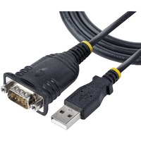 StarTech.com 3ft (1m) USB to Serial Cable, DB9 Male RS232 to USB Converter, USB to Serial Adapter, COM Port Adapter with Prolific IC - 1 x USB 2.0 A