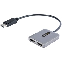 StarTech.com Signal Splitter - Plastic - 3840 × 2160 - DisplayPort - 2 x HDMI Out - USB