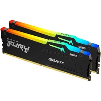 Kingston FURY Beast RAM Module for Desktop PC, Motherboard - 64 GB (2 x 32GB) - DDR5 5200/PC5-41600 DDR5 SDRAM - 5200 MHz Dual-rank Memory - CL40 - V