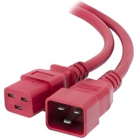 Alogic Power Extension Cord - 3 m - For Computer, Server, PDU, UPS - IEC 60320 C19 / IEC 60309 C20 - 250 V AC / 15 A - Red