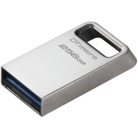 Kingston DataTraveler Micro DTMC3G2 256 GB USB 3.2 (Gen 1) Type A Flash Drive - Silver - 200 MB/s Read Speed